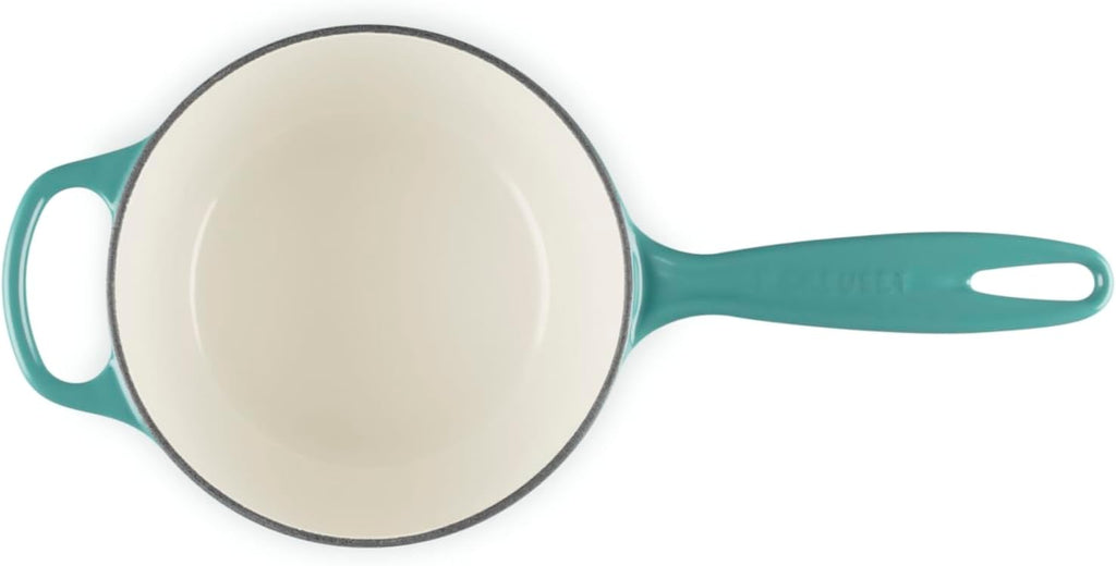 Le Creuset Enameled Cast Iron Signature Saucepan, 1.75 qt., Riviera