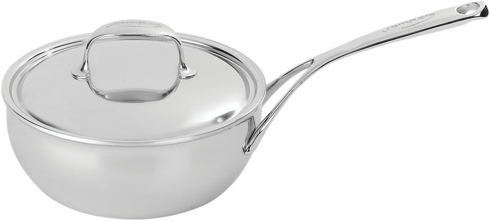 Demeyere Atlantis 2.1 Quart Conic Sauteuse Pan with Stainless Steel Lid