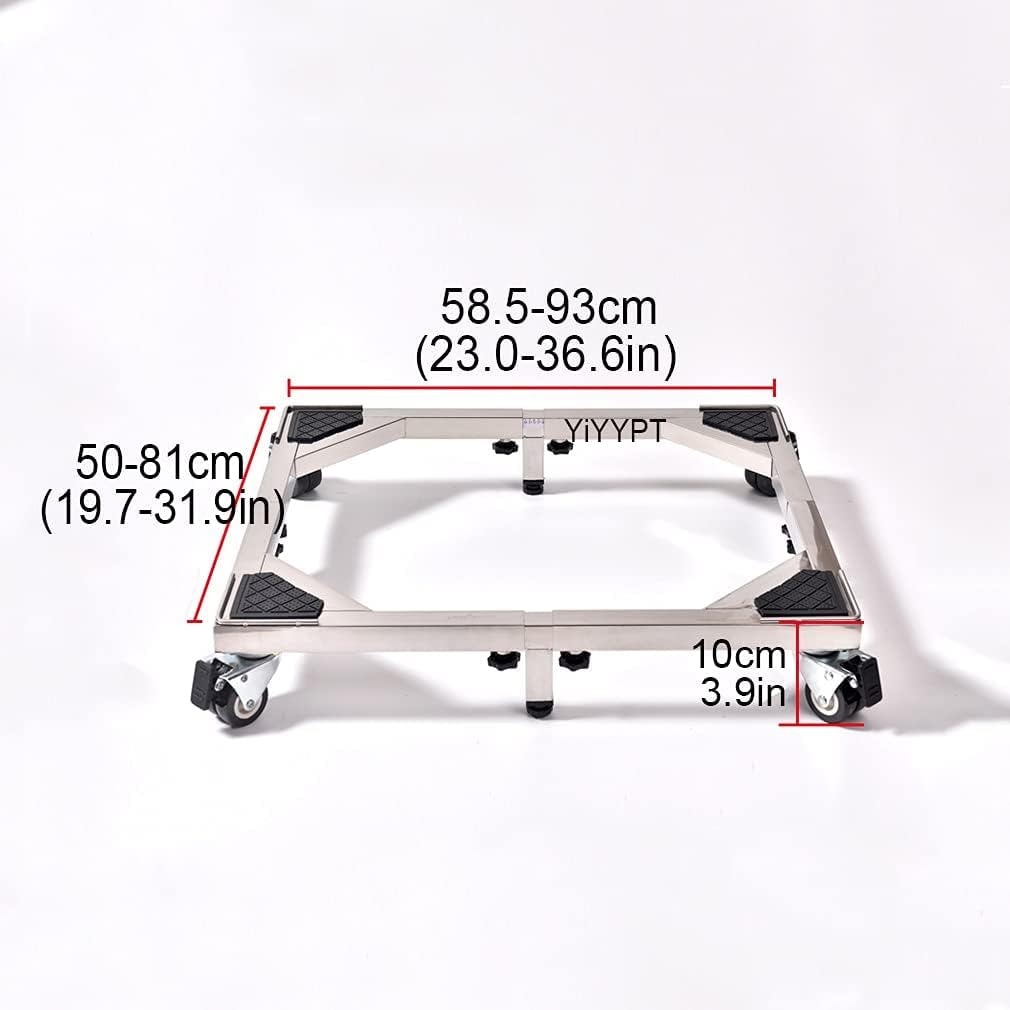 Universal Appliance Wheels Washing Machine Stand Base - Adjustable Fridge Freezer Trolley for Tumble Dryers - Extendable Length 58.5-93cm - Movable Base Bracket - Amazon Stand