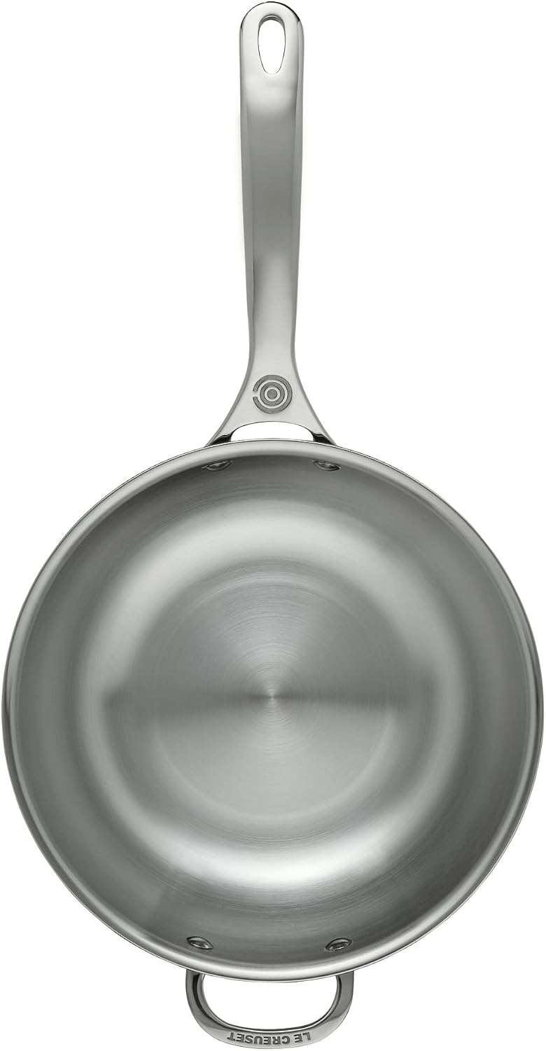 Le Creuset Tri-Ply Stainless Steel 3.5 Quart Saucier Pan