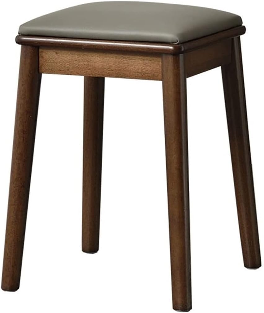 Leather Footstools, Vanity Benches, Piano Stool, Makeup Seat, Garden Stools, Dressing Stools, Living Room and Bedroom Desk Stools(Grey)