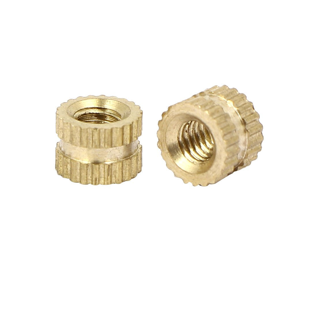 Screw Nut，M4x5mmx7mm Brass Female Threaded Insert Embedded Knurled Nuts 1000 Pcs