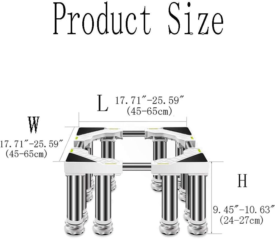 Adjustable Washing Machine Base Heavy Duty Washing Machine Stand Universal Base Fridge Stand Multi-Functional Furniture Roller Holder Stand Dryer Shelf 4/8/12 Feet Cabinet Coo