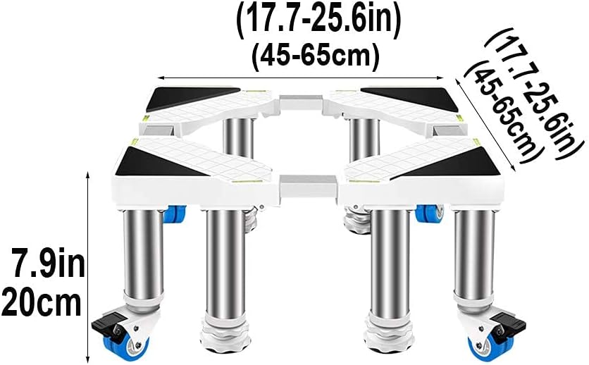 Adjustable Washing Machine Base Appliance Adjustable Fridge zer Stand Base Washing Machine Stand Width/Length 40-65cm Height 14-17cm Universal Dryer Base Bracket 4/8/12 St