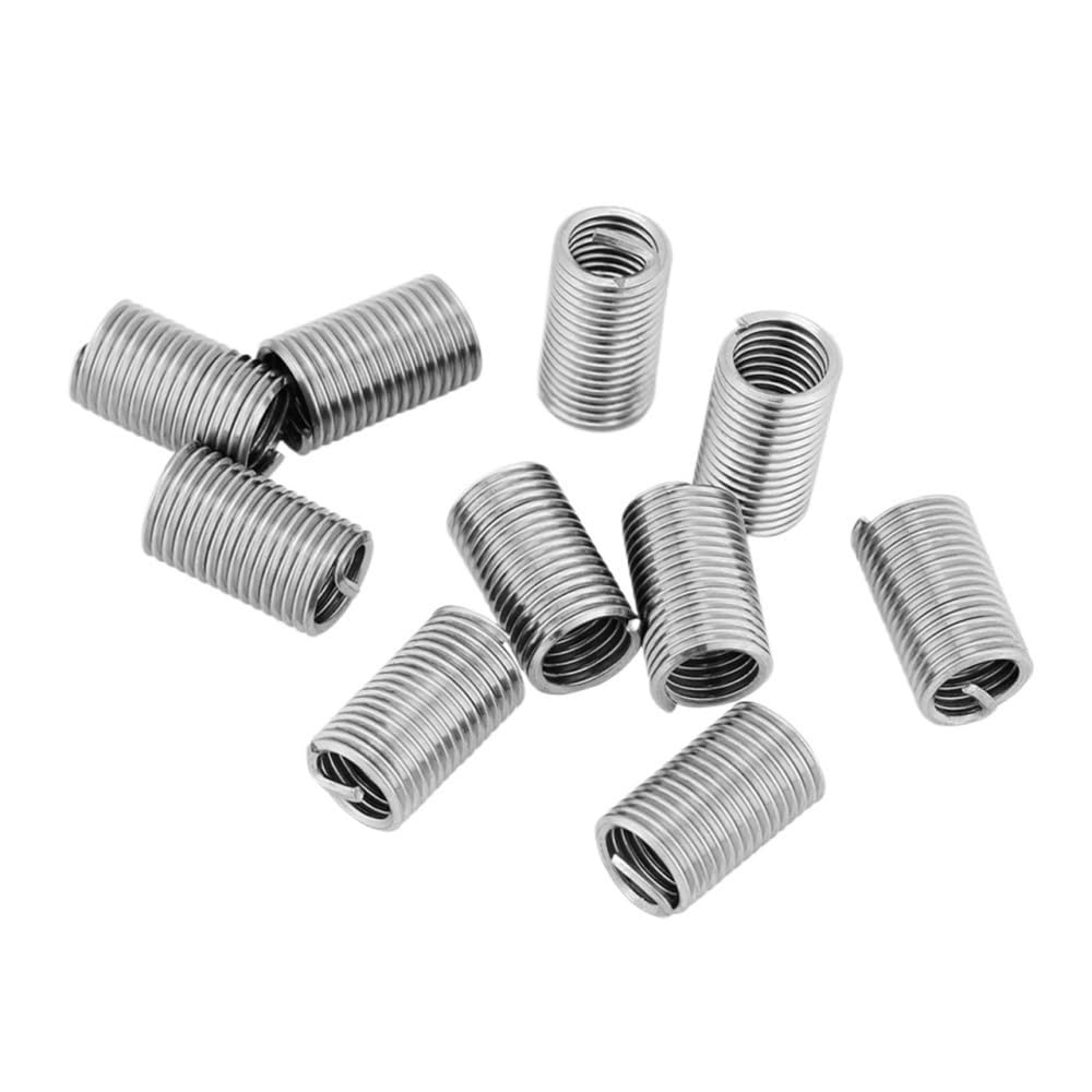 50pcs M6-M14 Stainless Steel 304 Wire Thread Insert, Screw Sleeve Bushing Wire Thread Repair Inserts, Thread Conversion Kit(M14x2x3D)