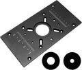 Router Lift with Fixed Base - Aluminum Router Insert Plate - Woodworking Universal Router Lift Base for 65mm Dia Router Motor(Single Black Plate)