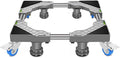 Adjustable Washing Machine Base Washing Machine Stand Base Adjustable Movable Base with 4 Locking Wheels Universal Appliance Wheels Stainless Steel Dryer Trolley 45-65cm Washi