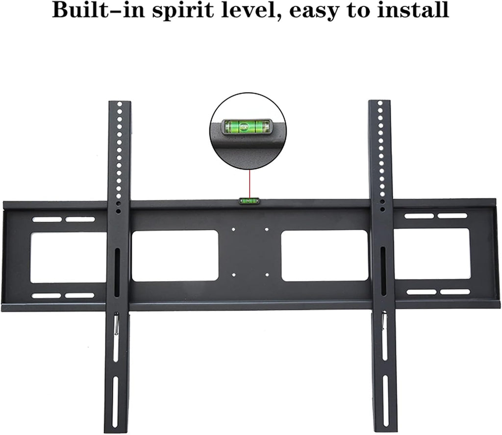 Universal Tv Stand Tv Stand Base Fixed Tv Wall Mount Bracket Wall-Mounted Tv Stand with Spirit Level and Anti-Drop Baffle Suitable for Most 60-100 Inch Tvs Up T,