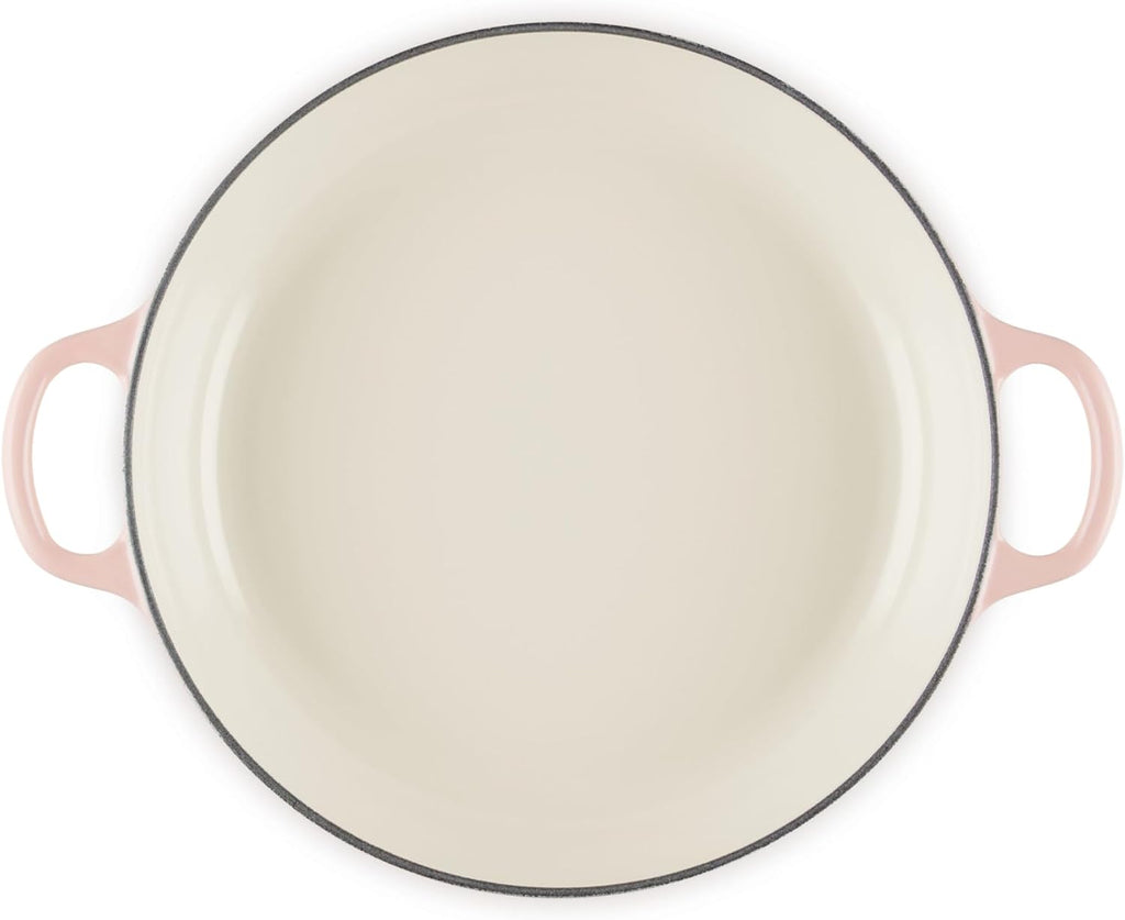 Le Creuset Signature Enameled Cast Iron Petal Braiser, 2.25qt., Peche w/Light Gold Knob