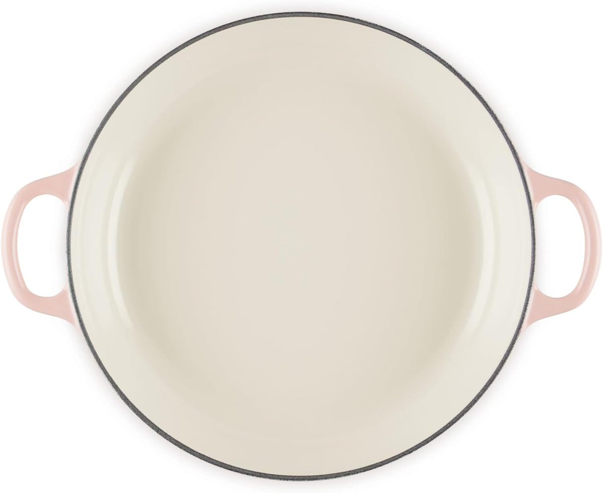 Le Creuset Signature Enameled Cast Iron Petal Braiser, 2.25qt., Peche w/Light Gold Knob
