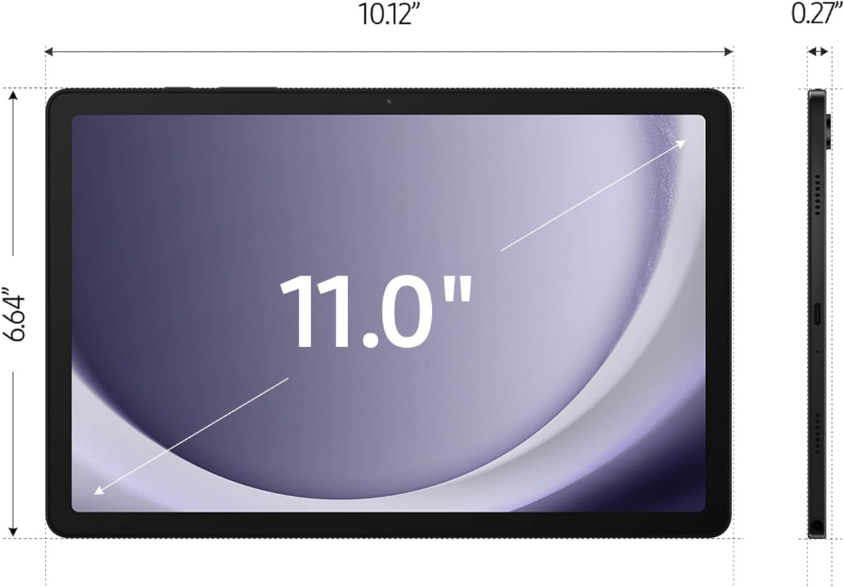 Samsung Galaxy Tab A9+ 11 inch (256GB) Android WiFi Tablet, Big Screen, Quad Speakers, Upgraded Chipset, Multi Window Display, Slim, Light, Durable Design, Graphite with 128GB Memory Card