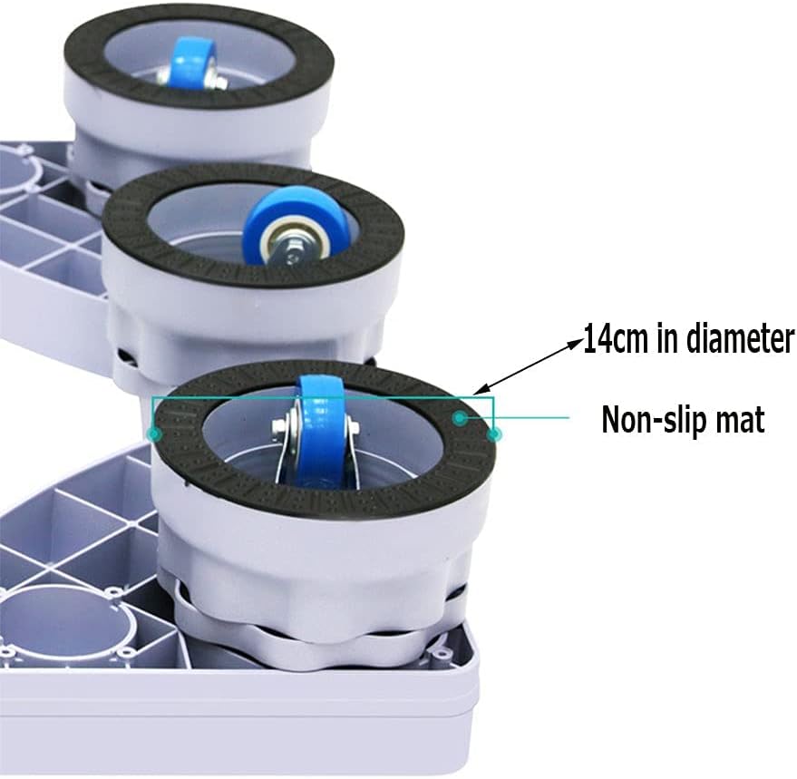 Adjustable Washing Machine Base Heavy Duty Washing Machine Base with Wheels Universal Mobile Base Fridge Stand Locking Swivel Wheels Dryer Stent Appliance Stand 45-65cm Washer