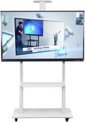 White Tall Floor TV Stand for 32 43 50 55 65 70 Inch TV, Universal Mobile TV Cart for Living Room Bedroom, Heavy Duty Rolling TV Stand on Locking Wheels Beautiful Scenery
