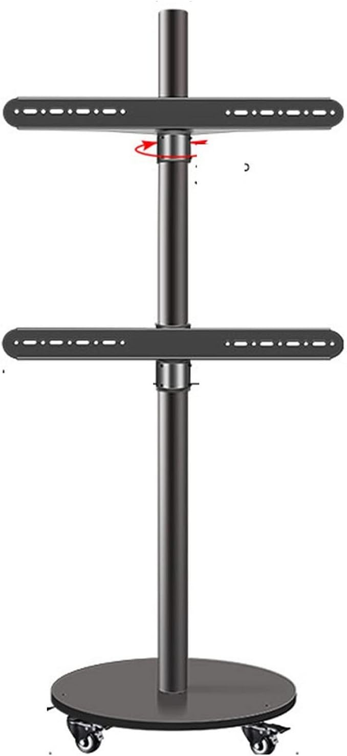 Mobile TV Cart on Wheels - Mobile Stand - Universal TV Floor Stand, Portable Floor TV Stand Holds, for 37-75 Inch LED Flat Screen, Up to 45kg (H1390mm)