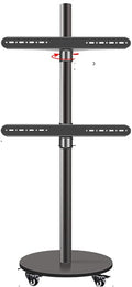 Mobile TV Cart on Wheels - Mobile Stand - Universal TV Floor Stand, Portable Floor TV Stand Holds, for 37-75 Inch LED Flat Screen, Up to 45kg (H1390mm)