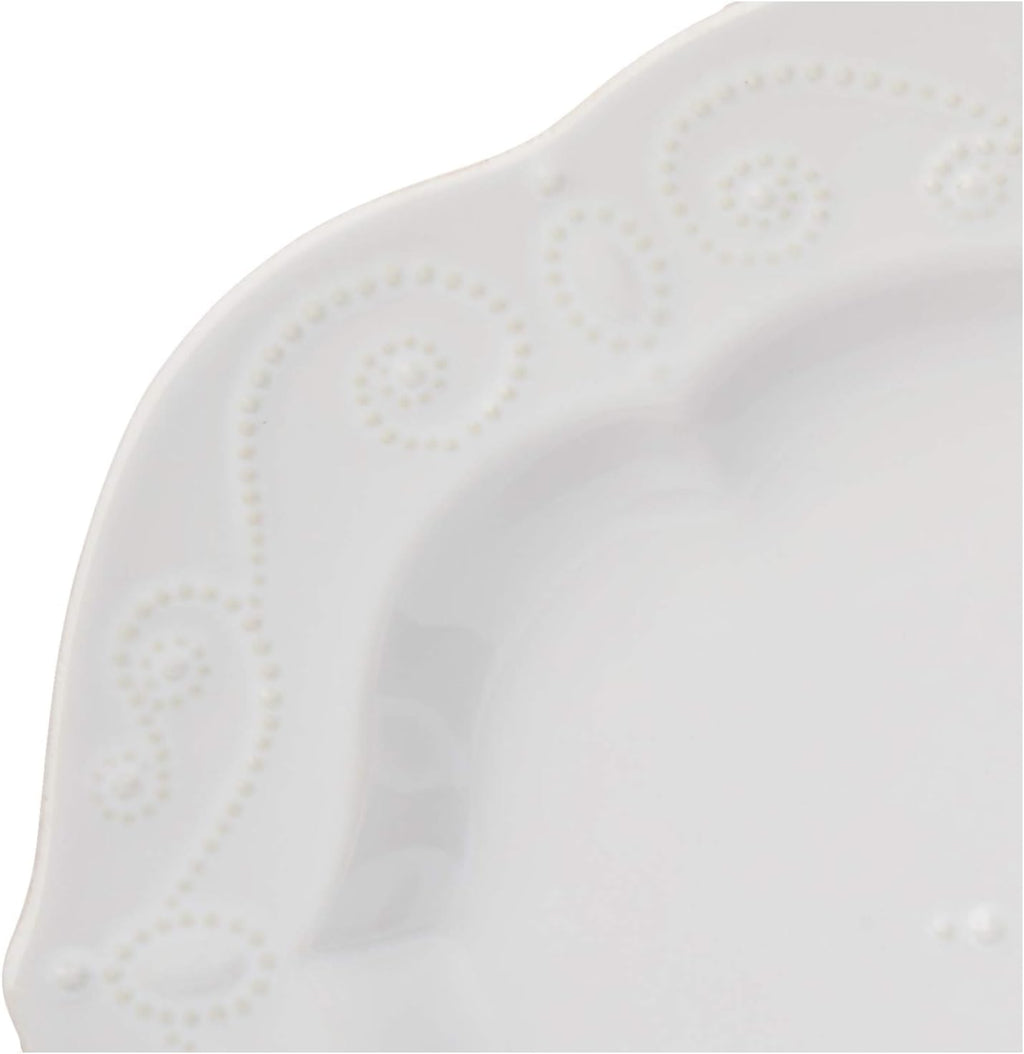 Lenox Serveware, Lenox French Perle White Serving Platter, Oval Shape, 18.5-Inch, Stoneware, Dishwasher Safe, Turkey Platter for Thanksgiving, Winter Hosting, Christmas Serving (White, 1 Piece)