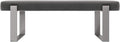 VANT Upholstered Bed Bench - Velvet Smoke Grey - Brushed Nickel - Contemporary Modern, Bedroom Bench Seat, Hallway, or Entryway