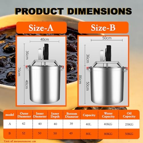 40L Electric Stirring Pot, Automatic Saucier with omic Grip – Ideal for Restaurants, Hotels & Industrial Cooking of Sauces, Soups & Condiments – Large Capacity