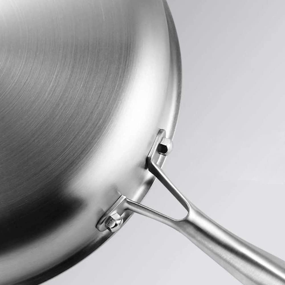 304 Stainless Steel Multifunctional Frying Pan Kitchen Wok Three-Layer Skillet Griddle Cooking Grill Smokeless Cookware(