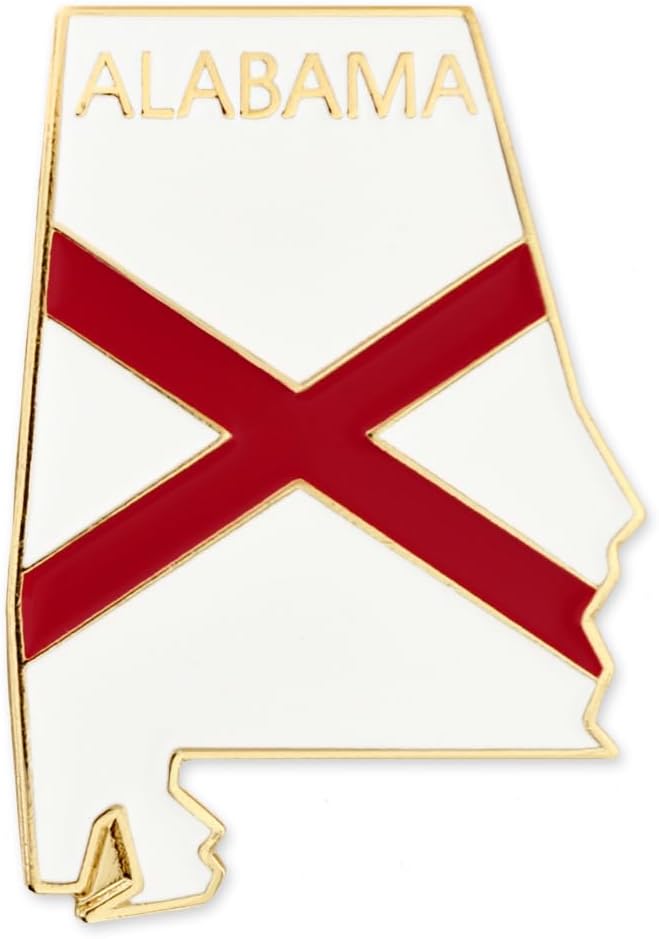 PinMart State Shape Flag Lapel Pin