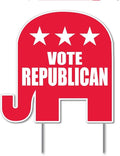 Vote Republican Elephant Shaped Yard Sign with 2 Stakes (25)