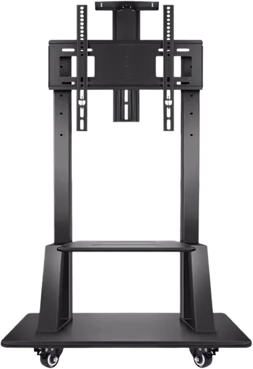 Universal Rolling Tv Stand with Wheels - Mobile Floor Tv Cart for 32'-80' Plasma & Flat Screen Tvs - Adjustable Height Sturdy Base Easy Mobility