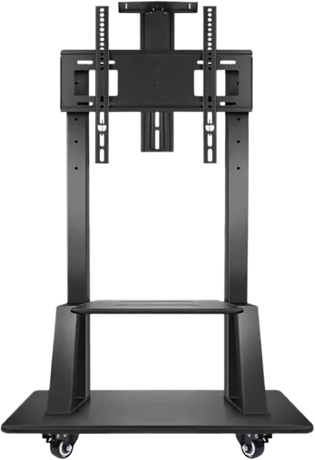 Universal Rolling Tv Stand with Wheels - Mobile Floor Tv Cart for 32'-80' Plasma & Flat Screen Tvs - Adjustable Height Sturdy Base Easy Mobility