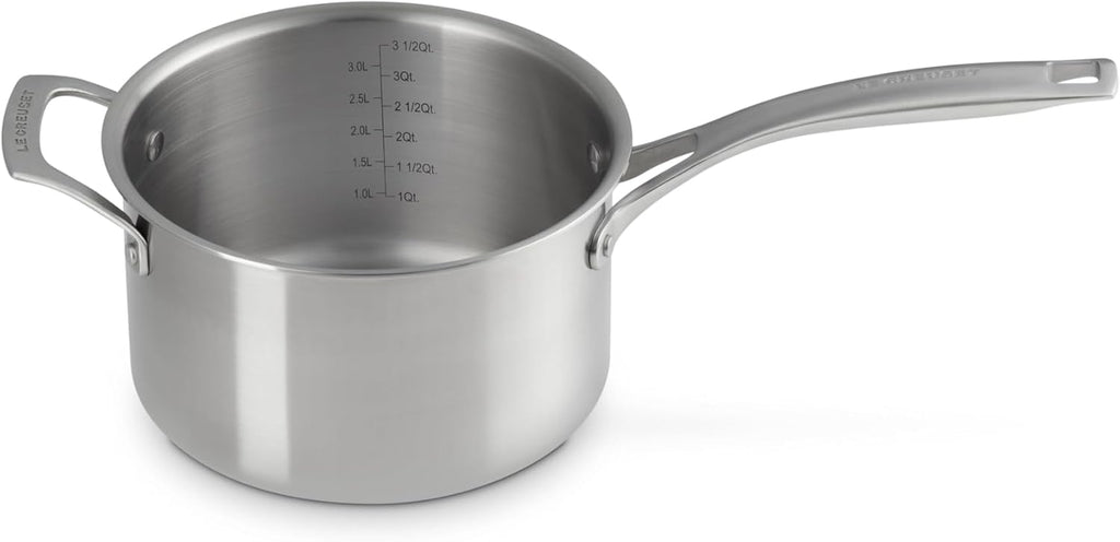 Le Creuset Stainless Steel Essential Saucepan, 4qt