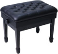 Wooden Piano Bench,Adjustable Height Keyboard Bench,Padded Piano Bench, Vanity Stool,Black