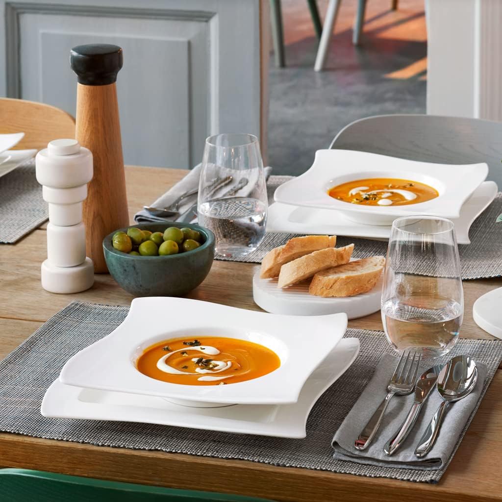 Villeroy & Boch NewWave 30-Piece Basic Dinnerware Set, White