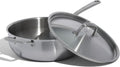 5 Quart Stainless Steel Saucier Pan - 5 Ply Stainless Clad - Professional Cookware - Induction Compatible