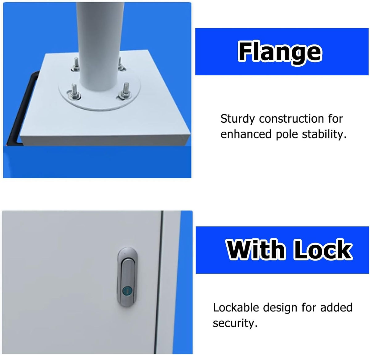 Mobile Security Camera Pole with 4 Casters，4m Extra-Long Universal CCTV Pole All-Weather Surveillance Pole Weatherproof Rustproof Easy to Assemble(Light Coffee,6 3/5 ft (2m) Pole)
