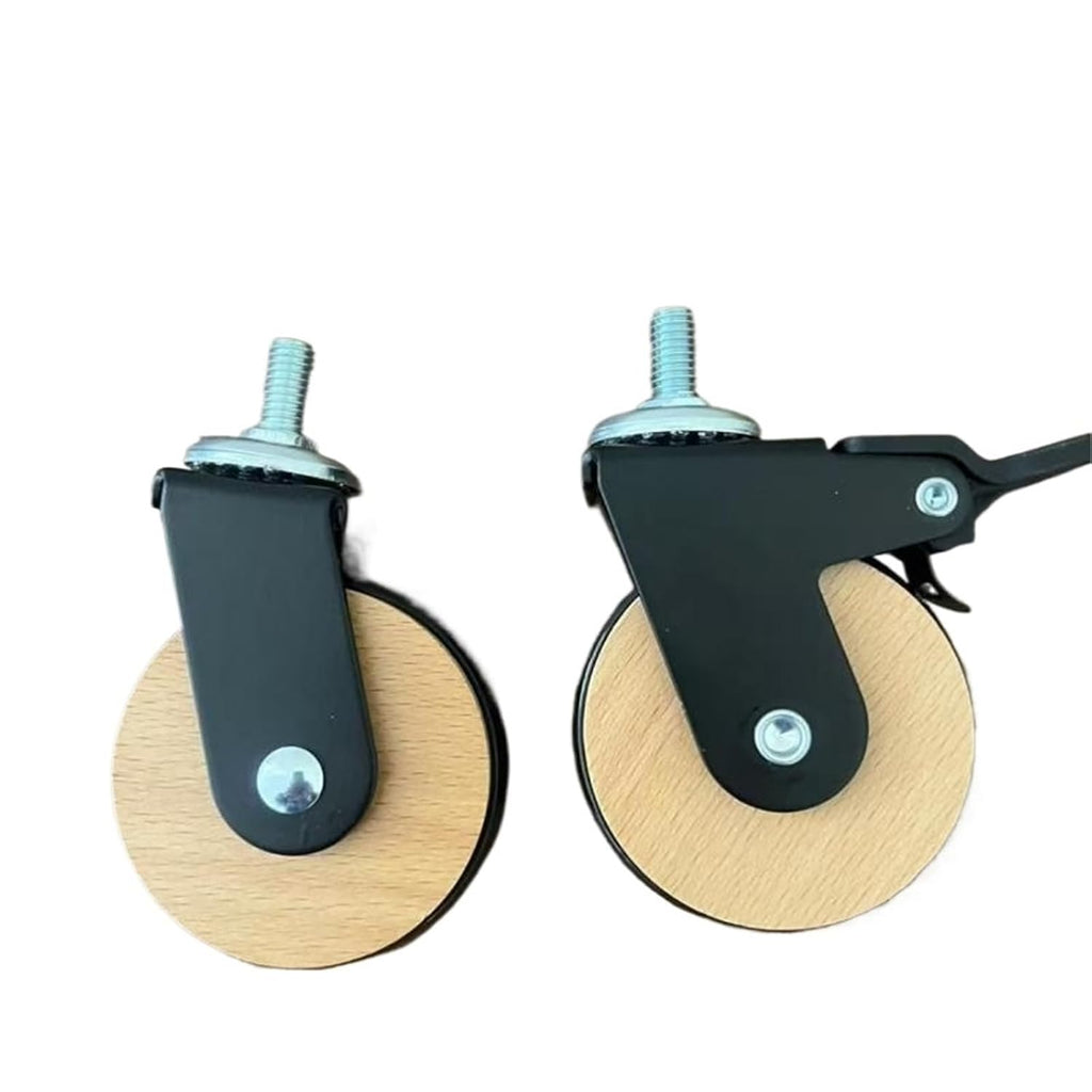 2.5-Inch 8×15mm Threaded Rod Universal Brake Casters Mobility Base with Wheels 4Pcs(M8x15mm-Universal)