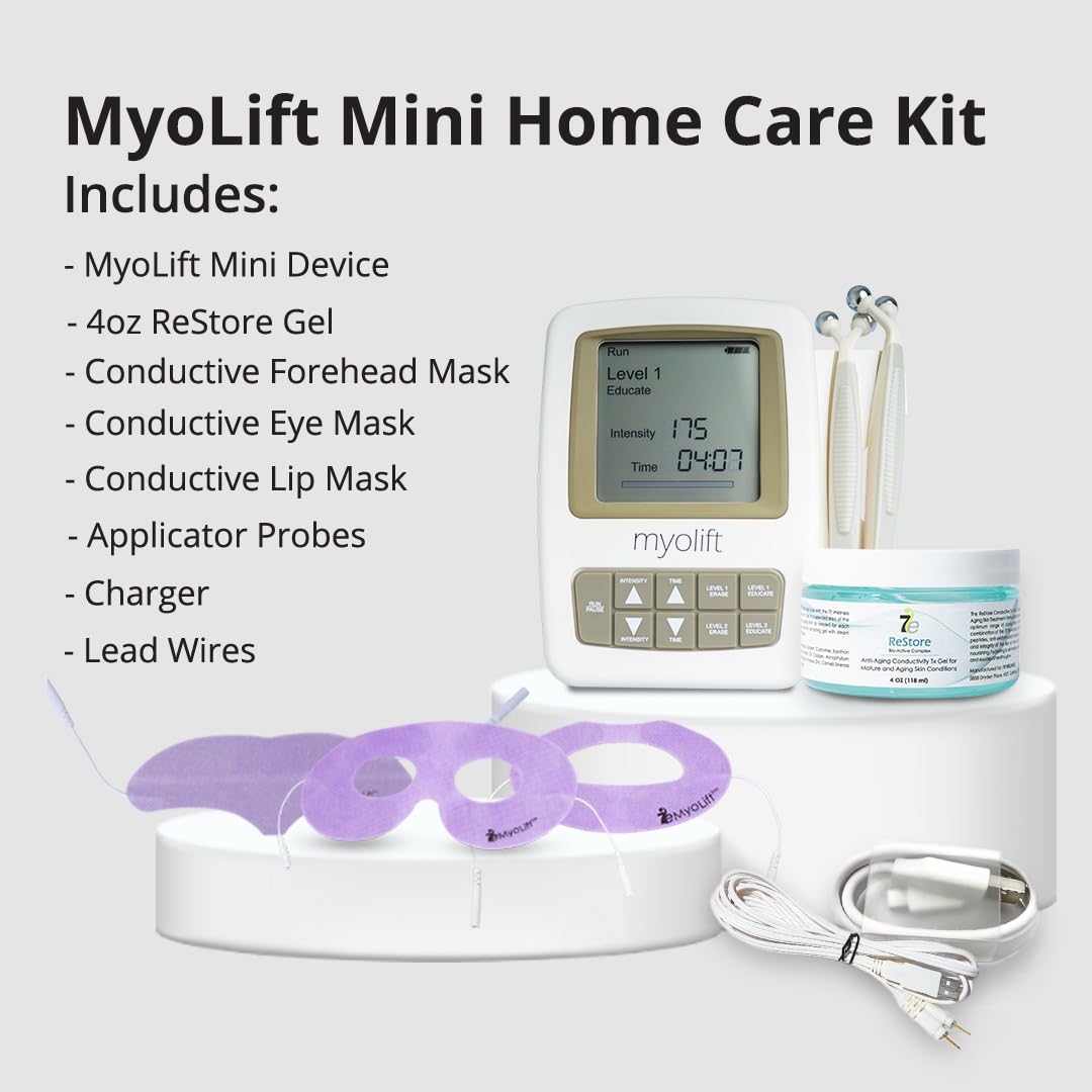 7E Wellness MyoLift Mini Microcurrent Facial Device - Non-Invasive Microcurrent Facial Device, Facial Skin Care Products for Anti Aging, Skin Tightening - Esthetician Supplies & Skin Care Tools -Face