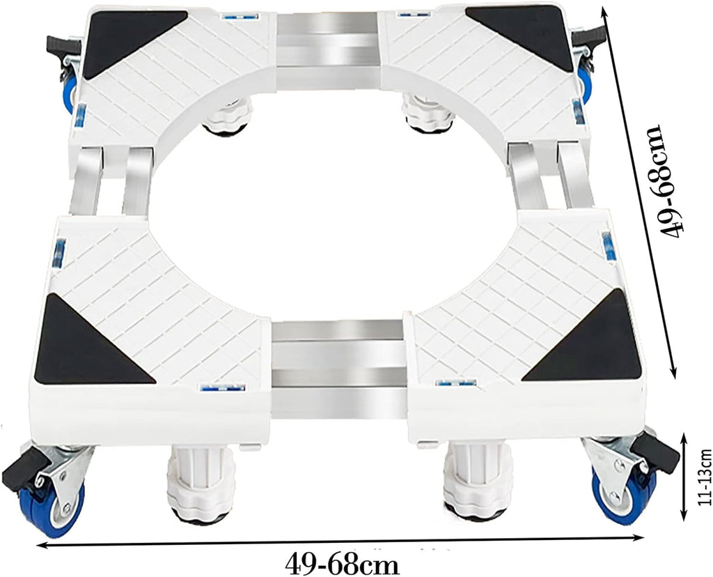 Washing Washing Machine Stand, Movable Telescopic Furniture Dolly, Universal Multi-Functional Pedestal, Adjustable Washer and Dryer Base with 4 Locking Wheels