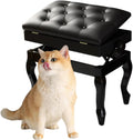 Piano Bench Piano Bench with Storage Piano Accessories Piano Bench Adjustable Height Vanity Stool Piano Bench Black Length 56cm*Width 34cm
