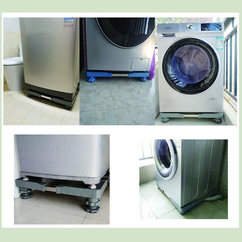 Adjustable Washing Machine Base Washing Machine Stand Base Universal Dolly Dryer/Adjustable 20'-28' Washing Machine Stand with 4 Swivel Wheels Movable Fridge Stand