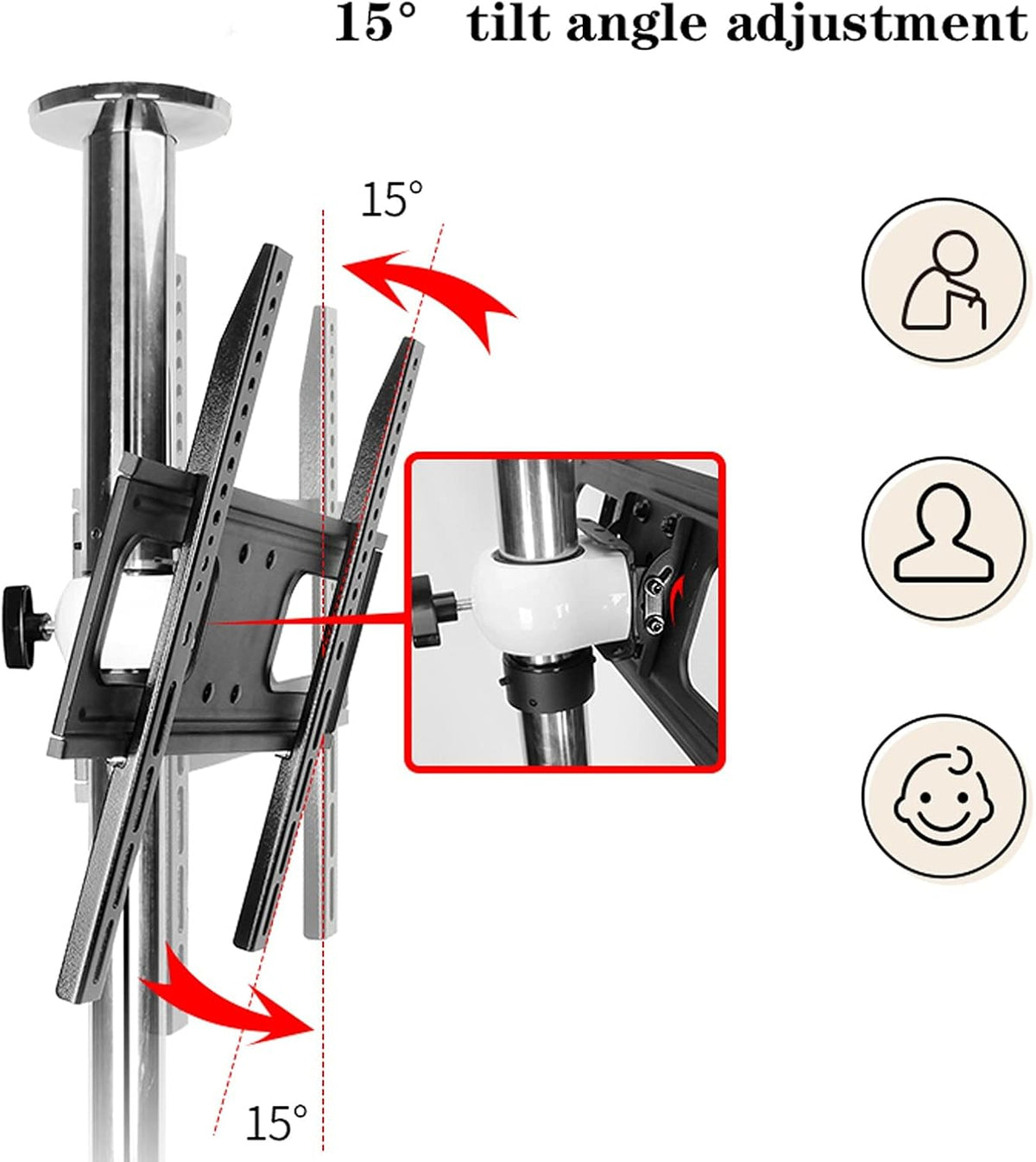 Universal TV Stand TV Stand Base Partition Wall Floor TV Rotating Bracket Height Adjustable LCD TV Stand 32'-55' Tilting TV Mount Base, Max 400x400mm, 99 Lbs Tv Stand Mount