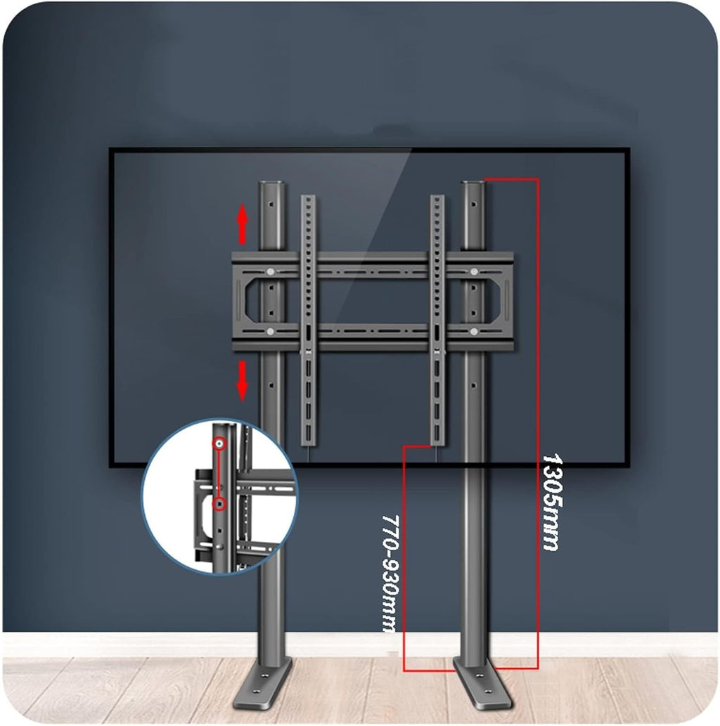 Mobile Stand - Universal Floor Tv Stand for 40-75 Inch Screens, Holds Up to 55Kg/110Lbs, Floor Stand for Home Office Portable Use