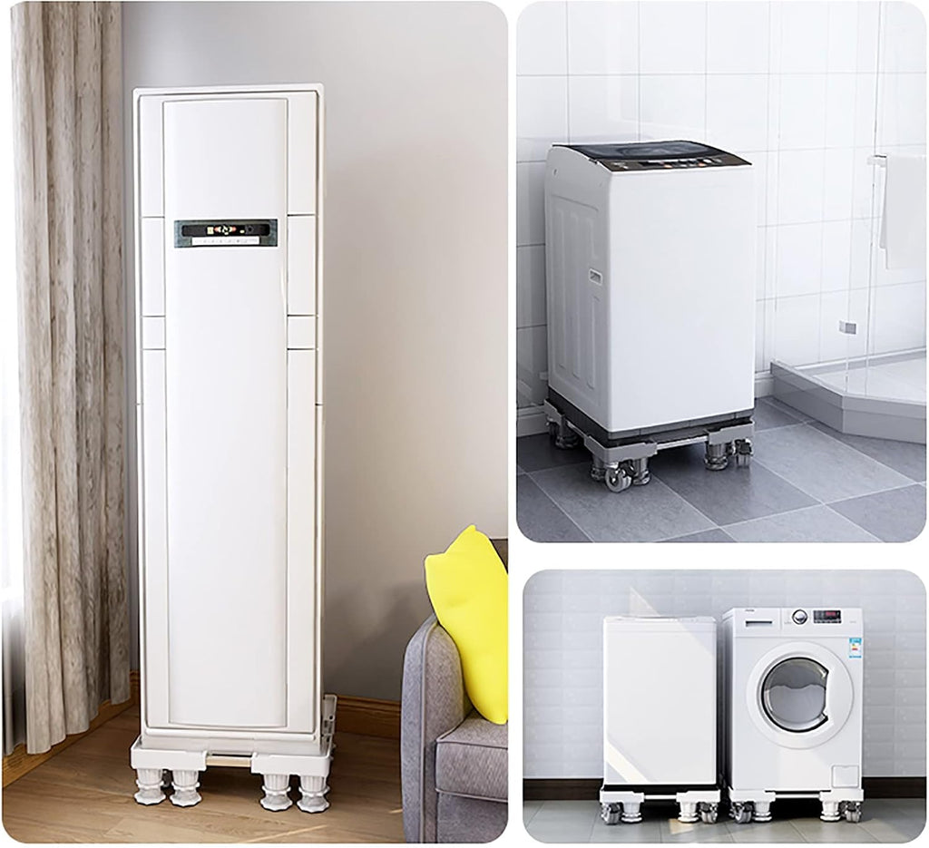 Adjustable Fridge Stand, Universal Washing Machine Base, Movable Pedestal for Washer and Dryer, Multi-Functional Risers for Washer and Dryer, 51-44cm