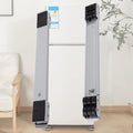 Washing Machine Base Stand with 24 Wheels, Movable Adjustable Universal Non-Slip Pedestal for Dryer, Washer and Mini Refrigerator, White, Silver, 2Pcs (Silver)