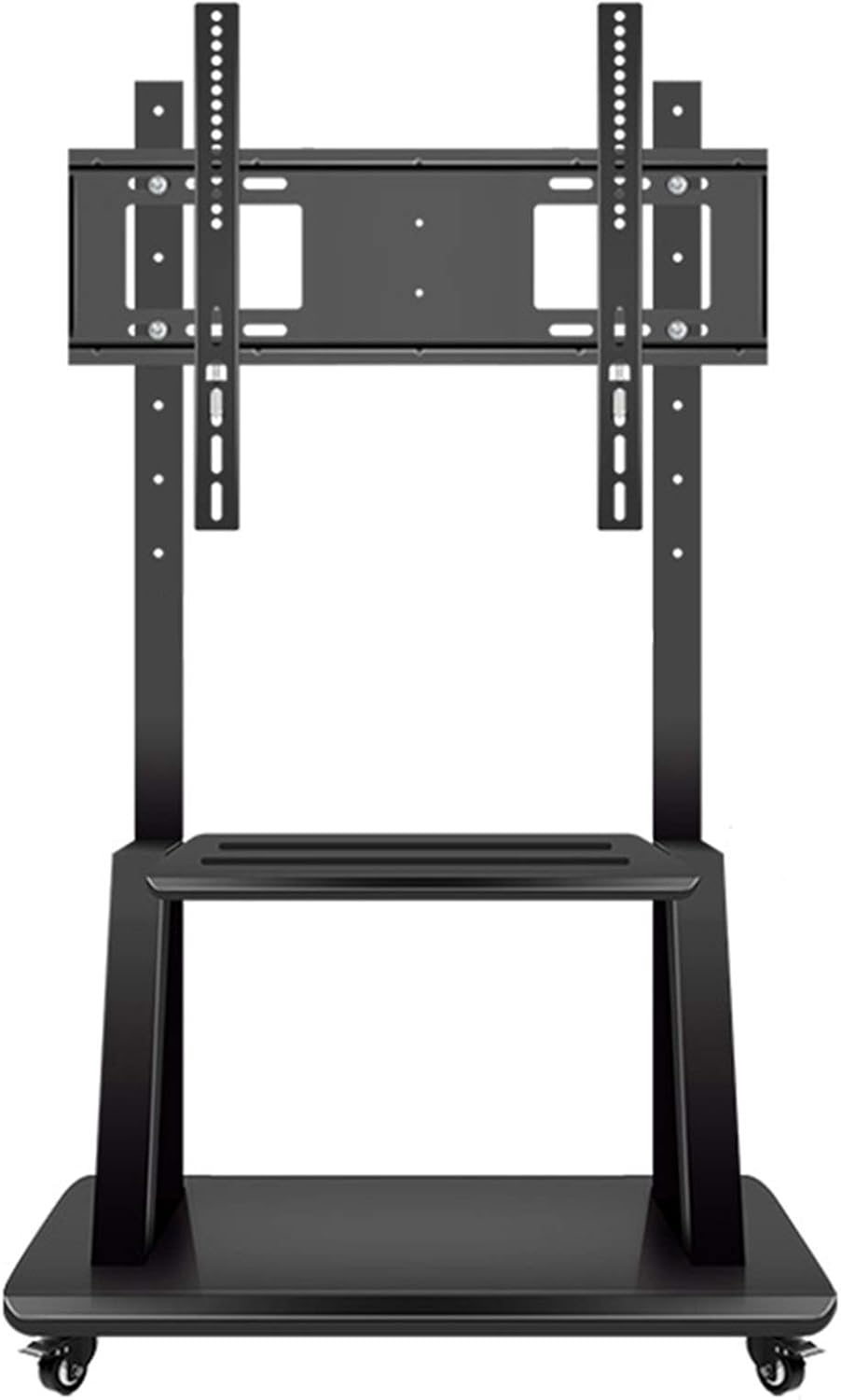 Heavy Duty Universal Floor TV Stand - Mobile TV Cart with Locking Wheels, for 32 to 75 Inch LCD Led Plasma Flat Panel Screen, Black Beautiful Scenery