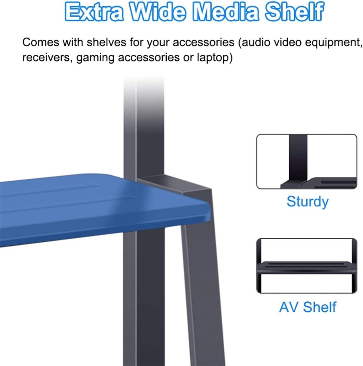 Mobile TV Cart with Wheels for 32-75 Inch, Heavy Duty Universal Floor TV Stand Height Adjustable with 3 Storage Shelf, Loads 300Lbs Beautiful Scenery