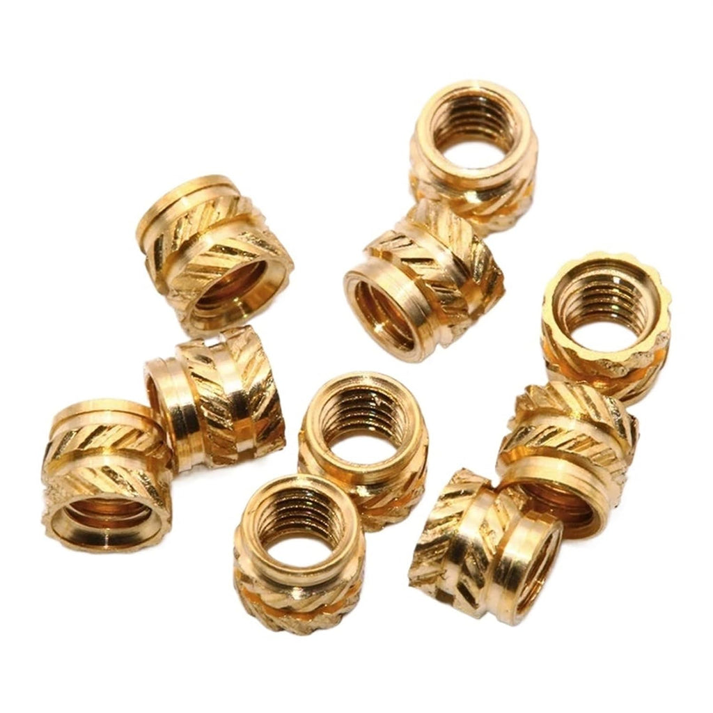 M5 M6 Heat Threaded Insert Nuts Brass Hot Melt Molding Knurled Injection Metal Copper Lock Nut for 3D Printer 300pcs (Size : M5x12x8 (300pcs))