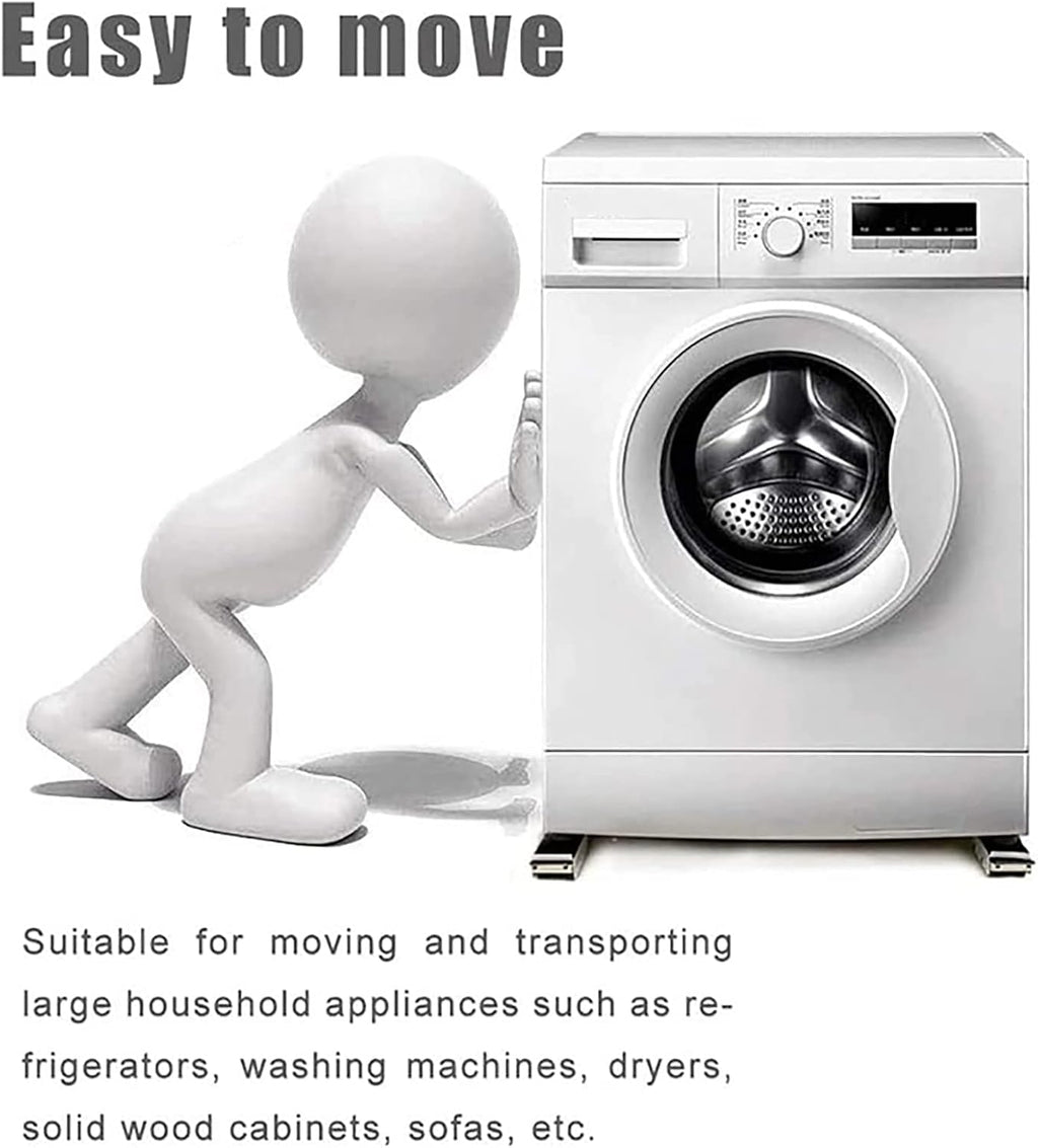 Washing Machine Stand, Refrigerator Base Stand, Adjustable Universal Mobile Pedestal Stand, Multi-function Furniture Dolly Base Stand With 24 Wheels, Max Load 300kg, 2Pcs ( )