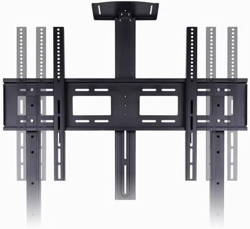 Universal Rolling Tv Stand with Wheels - Mobile Floor Tv Cart for 32'-80' Plasma & Flat Screen Tvs - Adjustable Height Sturdy Base Easy Mobility