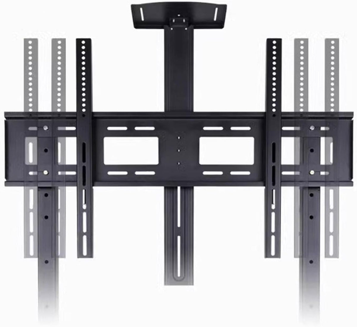 Universal Rolling Tv Stand with Wheels - Mobile Floor Tv Cart for 32'-80' Plasma & Flat Screen Tvs - Adjustable Height Sturdy Base Easy Mobility