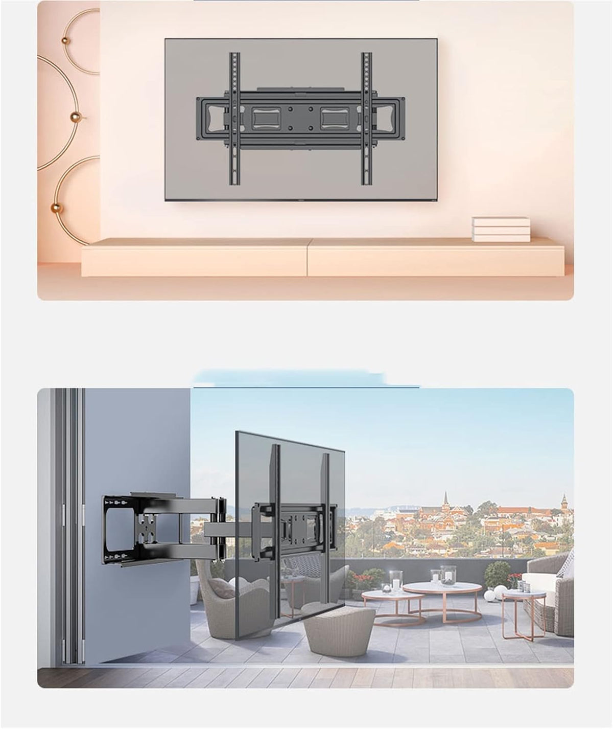 Universal TV Stand TV Stand Base TV Wall Mount Rack ''43-60'' Inch Telescopic Swivel LCD Display Bracket Heavy Duty Wall Mount TVs Bracket Tv Stand Mount