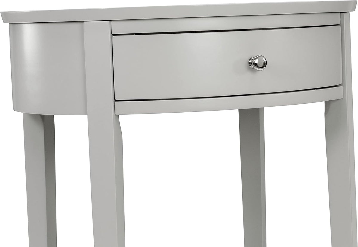 East West Furniture NL19K-1HI14 2 Piece Bedroom Set - King Size Button Tufted Bed - Linen white Velvet Fabric Upholstered Headboard and an Urban Gray Finish Nightstand