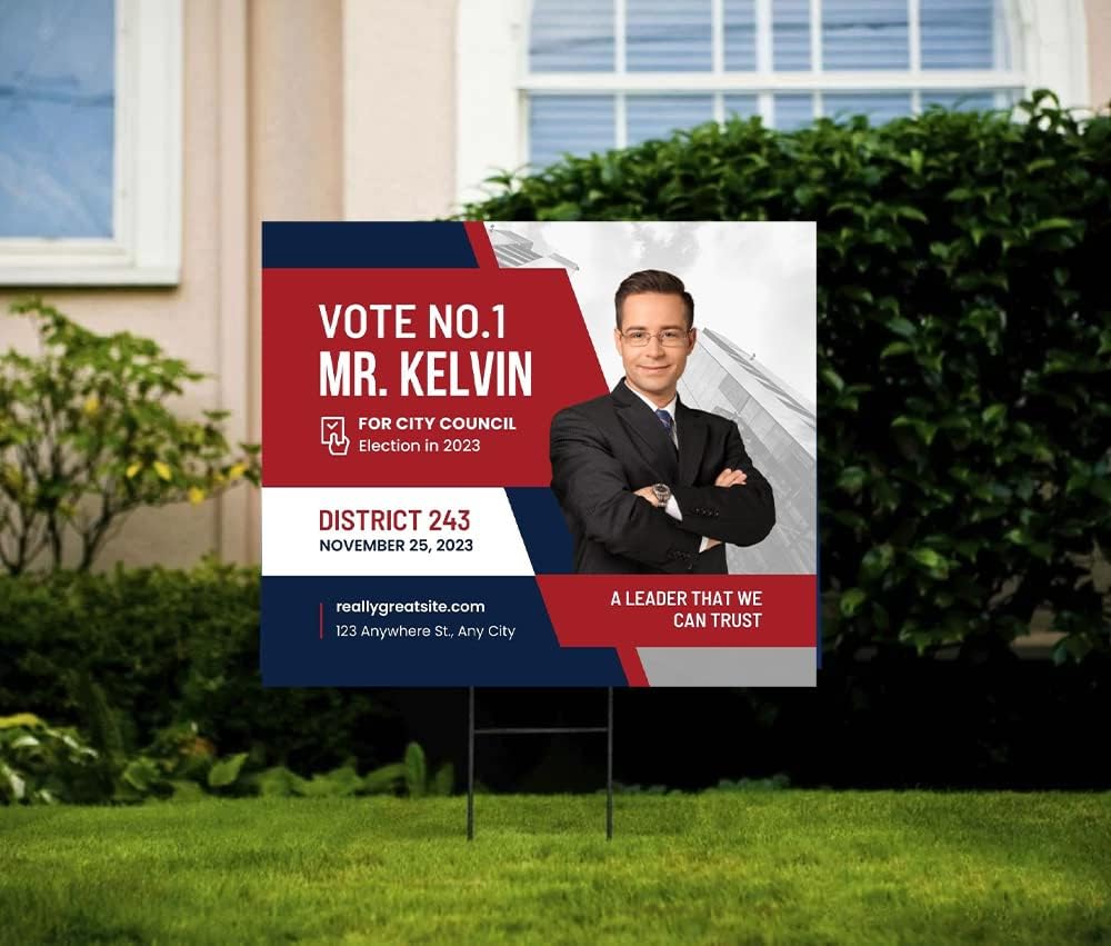 Custom Yard Sign Printing 4mm Coroplast Double Sided graduation yard sign, political yard sign Real Estate Rigid Signs, Party Decorations, Garden Sign with Step Stake (18x24 Pack of 10)